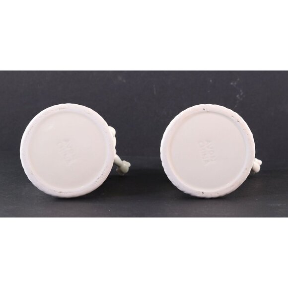 Avon China Cherub Angels Vintage Candlestick Holders Set Of 2 1990s - Picture 9 of 10